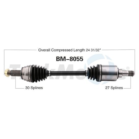 Surtrack Axle Cv Axle Shaft, Bm-8055 BM-8055